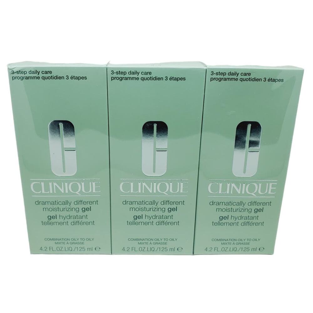Sealed Lot of 3 Clinique Dramatically Different Moisturizing Gel 4.2 OZ Each
